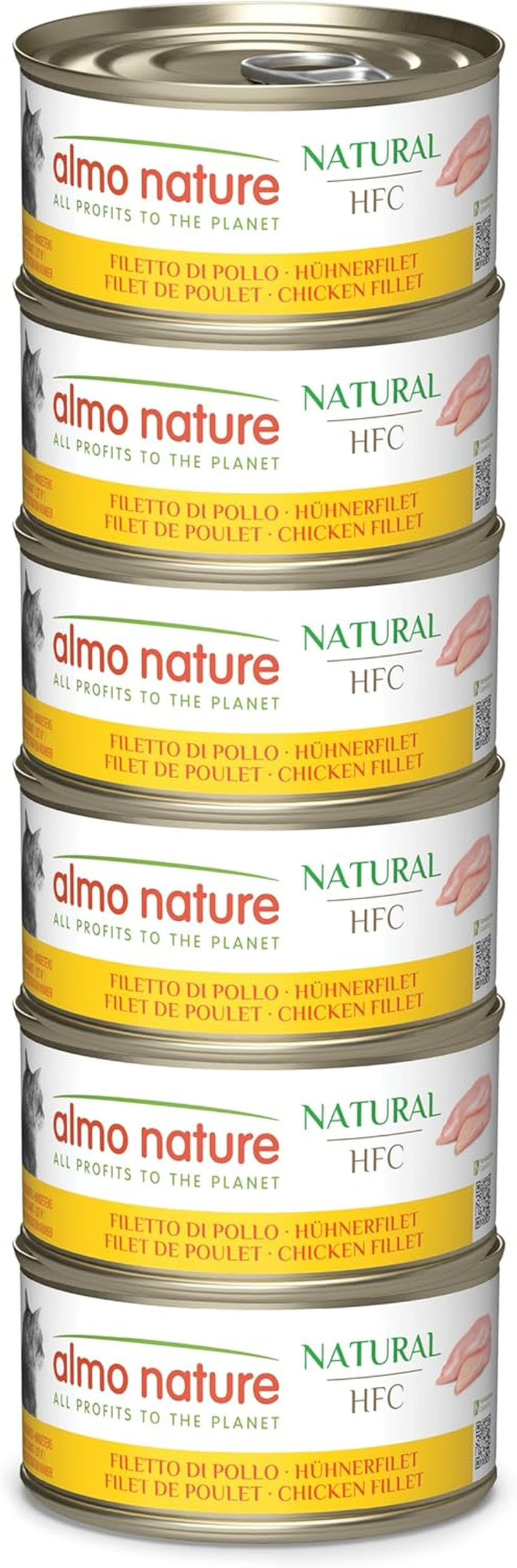 Almo Nature HFC Natural - Hrană umedă pentru pisici adulte - pui și ton - grad uman, fără gluten - 6 X 70G