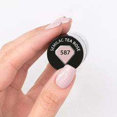 Esmalte de uñas UV Semilac Hybrid 587 Tea Rose 7ml Colección Fiori
