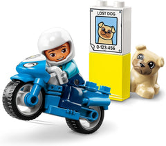 LEGO 10967 DUPLO Moto de policía, Juguete de policía para niños pequeños a partir de 2 años, Juguete ideal para la motricidad de bebés, Moto de juguete Juegos de construcción Besuche den LEGO-Store