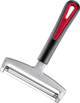 Westmark Käseschneider mit Rolle und auswechselbarem Schneiddraht, Schnittstärke variable, Breite: 12 cm, Rostfreier Edelstahl/Aluminio/Kunststoff, Negro/Rojo, 29272260, 17 x 12 x 2 cm