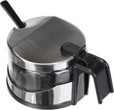 Zahărniță Clasica, 250 ml, cu lingură, oțel inoxidabil, argintiu/transparent, 13 x 10 x 9 cm, 2 bucăți