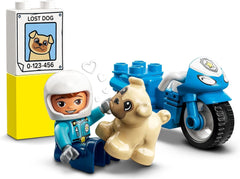 LEGO 10967 DUPLO Moto de policía, Juguete de policía para niños pequeños a partir de 2 años, Juguete ideal para la motricidad de bebés, Moto de juguete Juegos de construcción Besuche den LEGO-Store