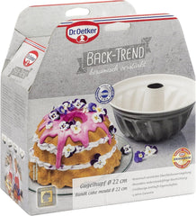 Dr. Oetker Gugelhupfform Ø 22 Cm BACK-TREND, Backform Für Gugelhupf, Runde Bundform Aus Stahl Mit Keramisch Verstärkter Antihaft-Beschichtung (Farbe: Creme/Anthrazit), Menge: 1 Stück Moldes y bandejas para hornear Naty Shop