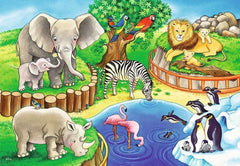Ravensburger Puzzle para niños - 07602 Animales en el Zoo - Puzzle para niños a partir de 3 años, con 2X12 piezas Puzzle Naty Shop