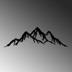 Accesoriu decorativ de perete din metal negru elegant, 70 x 22 cm | 100% metal (grosime 1,5 mm) | Montare ușoară pe perete | Perfect pentru un decor modern Statuete si sculpturi Naty Shop