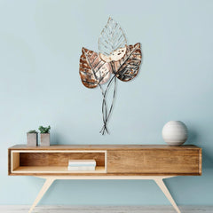 Accesoriu decorativ de perete din metal realizat manual, 45 x 85 cm | 100% metal (1,5 mm) | Design unic maro și negru, perfect pentru decorațiuni interioare | Montabil pe perete Statuete si sculpturi Naty Shop Titlu implicit
