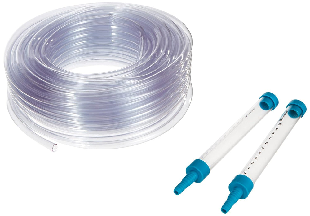 Nivelă cu furtun CELLFAST de 25 m cu 2 tuburi de măsurare, pâlnii rezistente la rupere și scală milimetrică. Facilitează nivelarea perfectă a punctelor îndepărtate.