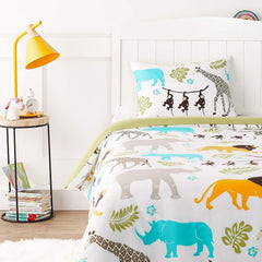 Set de lenjerie pentru paturi microfibră Amazon BASONS BASON Naty Shop Tierdruck 100 X 135 Cm 1 Kissenbezug 40 X 60 Cm
