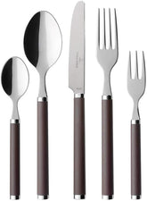 Villeroy And Boch Cubiertos Play Marrón Chocolate, para hasta 6 personas, 30 piezas, acero inoxidable, mango de plástico marrón Cocina Naty Shop