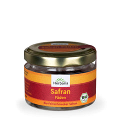 Herbaria Safran-Fäden bio 0,5g im Glas – Bio Saffron-Fäden aus dem bereicht Safran-Ort Taliouine in Marokko – Safranfäden in Premium Bio-Qualität – Saffron Premium - Safran première catégorie