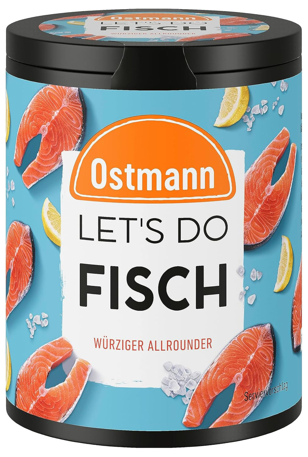 Ostmann Gewürze - Let's Do Fisch Allrounder | Gewürzsalz für Bratfisch, Flammlachs und Meeresfrüchte | Würziger Allrounder con Mostaza, Limón y Eneldo | 85 g en barra de reciclaje Metalldose