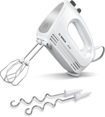 Bosch Hausgeräte Handrührer Clevermixx MFQ24200, 2 Rührbesen, 2 Spülmaschinengeeignet, 4 Stufen, Leicht, Leise, 400 W Weiß/Edelstahl Cocina Naty Shop