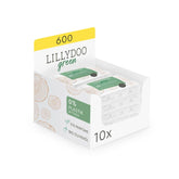 LILLYDOO toallitas húmedas naturales verdes, 100% sin plástico, sin fragancia (FSC Mix) Toallitas húmedas para bebés Naty Shop 10 x 60 toallitas