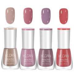 Juego de esmaltes de uñas de 4 piezas – Esmalte de uñas a base de agua de larga duración y secado rápido – Esmalte de uñas para diseño de uñas DIY (juego de 4 piezas de estilo normal desnudo)