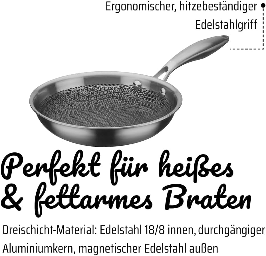 GSW 868525 Inoxxa Black, tigaie cu structură alveolată Oale si Tigai Naty Shop