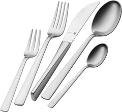 WMF Corvo Besteck Set 12 Personen, 66 Teilig, 60 Teile Mit Servierbesteck, Hohheftmesser, Cromargan Protect Mattiert, Kratzbeständig, Spülmaschinenfest Kitchen Naty Shop