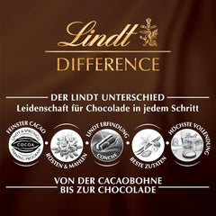 Barras de chocolate negro ultrafinas Lindt Chocolate | 125 gramos | Barritas ultrafinas del mejor chocolate negro | Especialmente fino y fino | Regalo de chocolate (1 paquete)