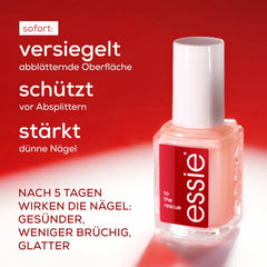 Essie Nail Rescue Kit: aceite para cutículas y uñas con aroma a albaricoque + esmalte de uñas reparador To the Rescue
