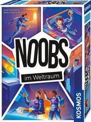 Kosmos 683771 Noobs - În spațiu, stăpâniți misiunile spațiale împreună, joc de cărți distractiv și comunicativ, pentru 3-5 jucători, cu vârsta de la 10 ani în sus, joc de petrecere, joc de călătorie, suvenir, mic cadou