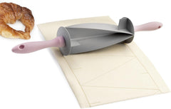 RODILLO CORTADOR DE Croissant, Plástico, gris/rosa, 18 x 18 x 10 cm