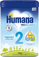 Humana PROBALANCE 2 leche de continuación, a partir del 6º mes, 750 gramos Madre e Hijo Naty Shop 750 gramos
