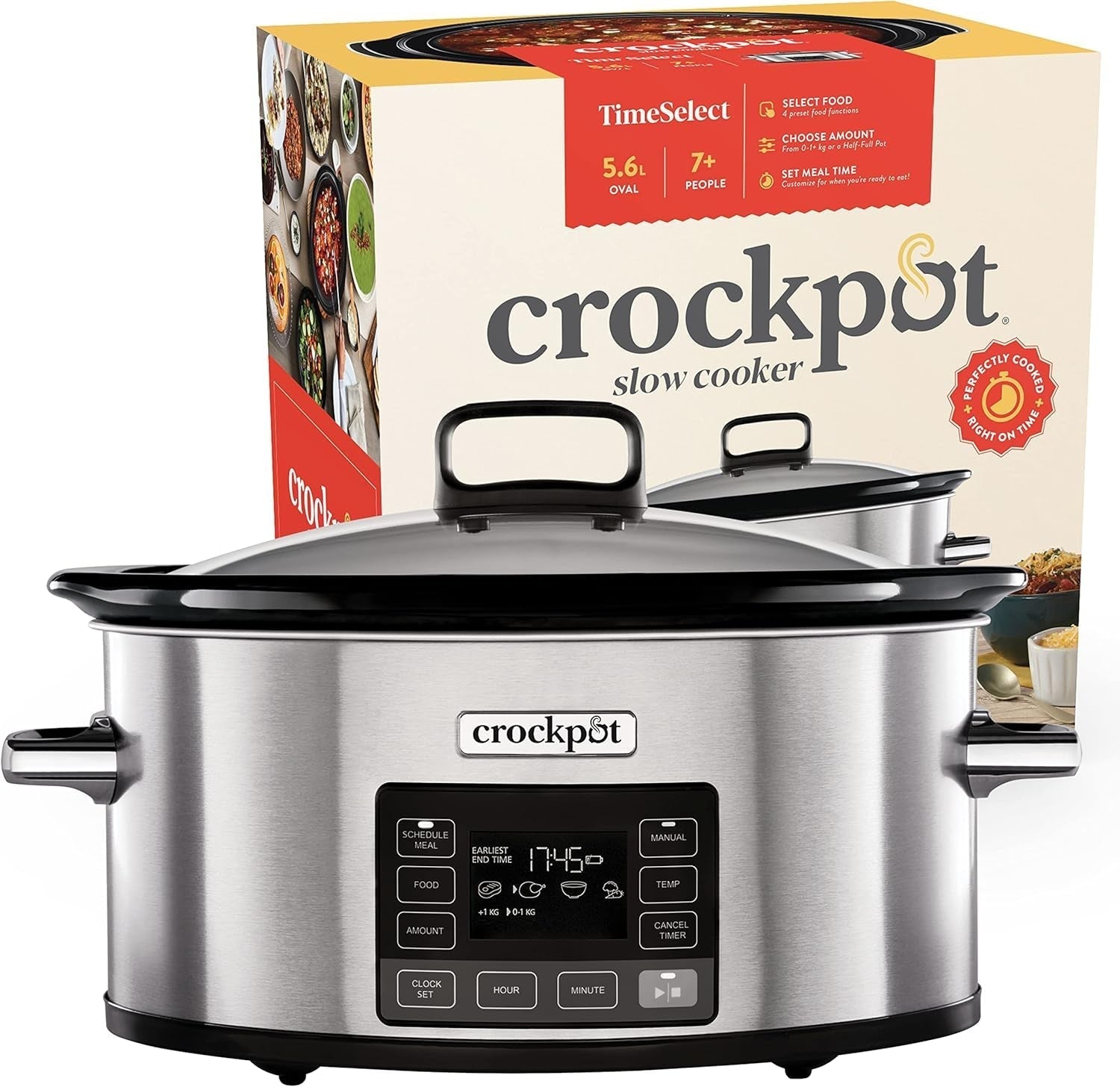 Slow cooker digital Crock-Pot Timeselect, 5.6 litri (7 persoane) Slow Cooker Naty Shop 5.6 litri Digital