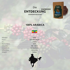 Descoperirea - Espresso | Boabe de cafea 500g - 100% Arabica | pentru aparate complet automate/portafiltru/espresso | Boabe de cafea întregi | Boabe de cafea proaspete
