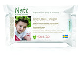 Eco by Naty Baby Care, Toallitas húmedas ecológicas para bebés, sin perfume, 56 pañales