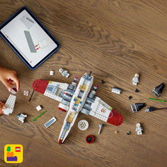 LEGO Star Wars 75402 Caza estelar ARC-170, juguete con 4 minifiguras, incluido el piloto clon y el droide R4-P44, artículo de colección, regalo para fans de La Venganza de los Sith y juegos de construcción para niños y niñas a partir de 9 años Beuche den LEGO-Store