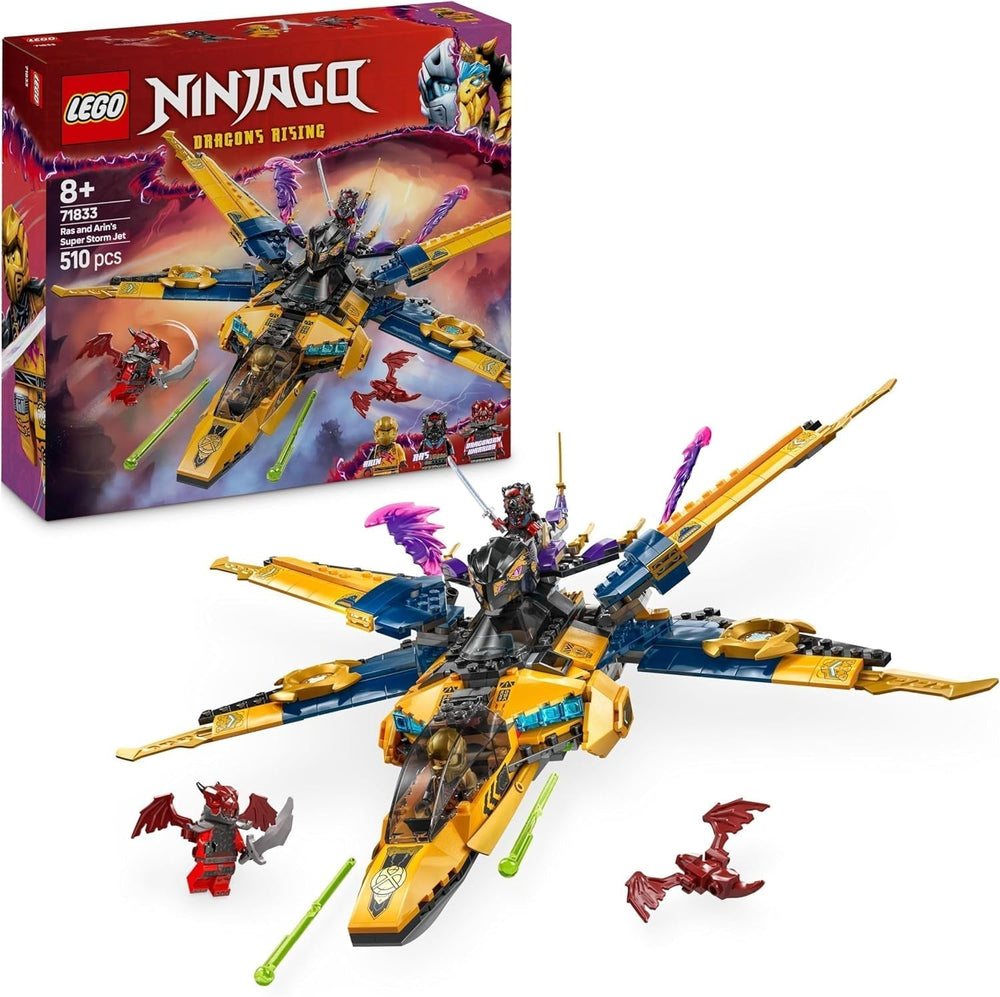 LEGO NINJAGO Super Storm Flyer de Ras y Arin - Juguete con dron, tiradores, palas y motores - Incl. 3 minifiguras de ninjas para juegos de rol: juego de construcción para niños y niñas a partir de 8 años 71833 Juegos de construcción Besuche den LEGO-Store Default Title