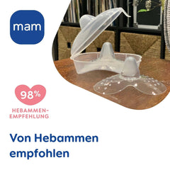 MAM Stillhütchen Größe S (Ø 17 Mm) Im 2Er-Set, Extra Weiche Brusthütchen Zum Schutz Beim Stillen, Brustwarzenschutz Für Maximalen Hautkontakt Zwischen Mutter Und Kind Accesorios Alimentación y Lactancia Bebe Naty Shop