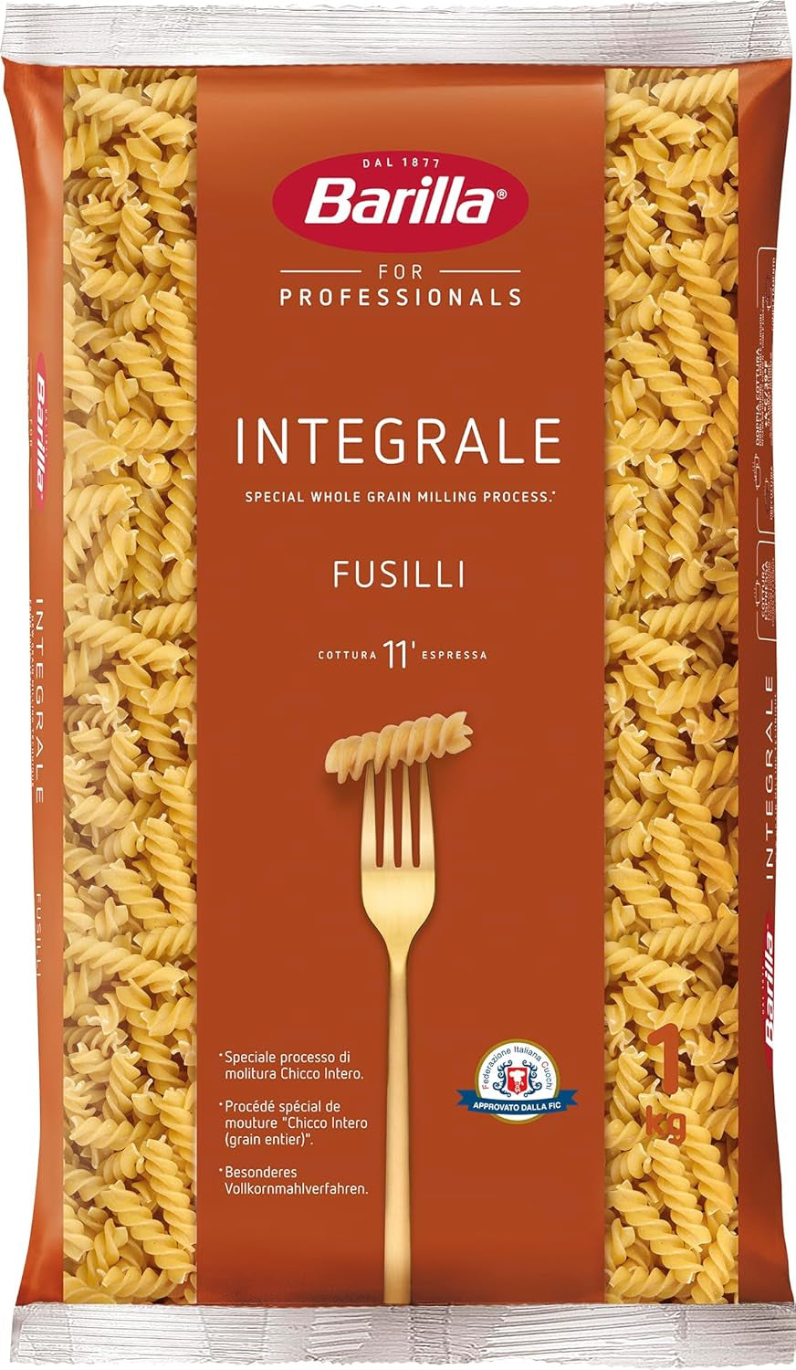 Pasta Integral Barilla Fusilli Pasta Integral – 1 kg