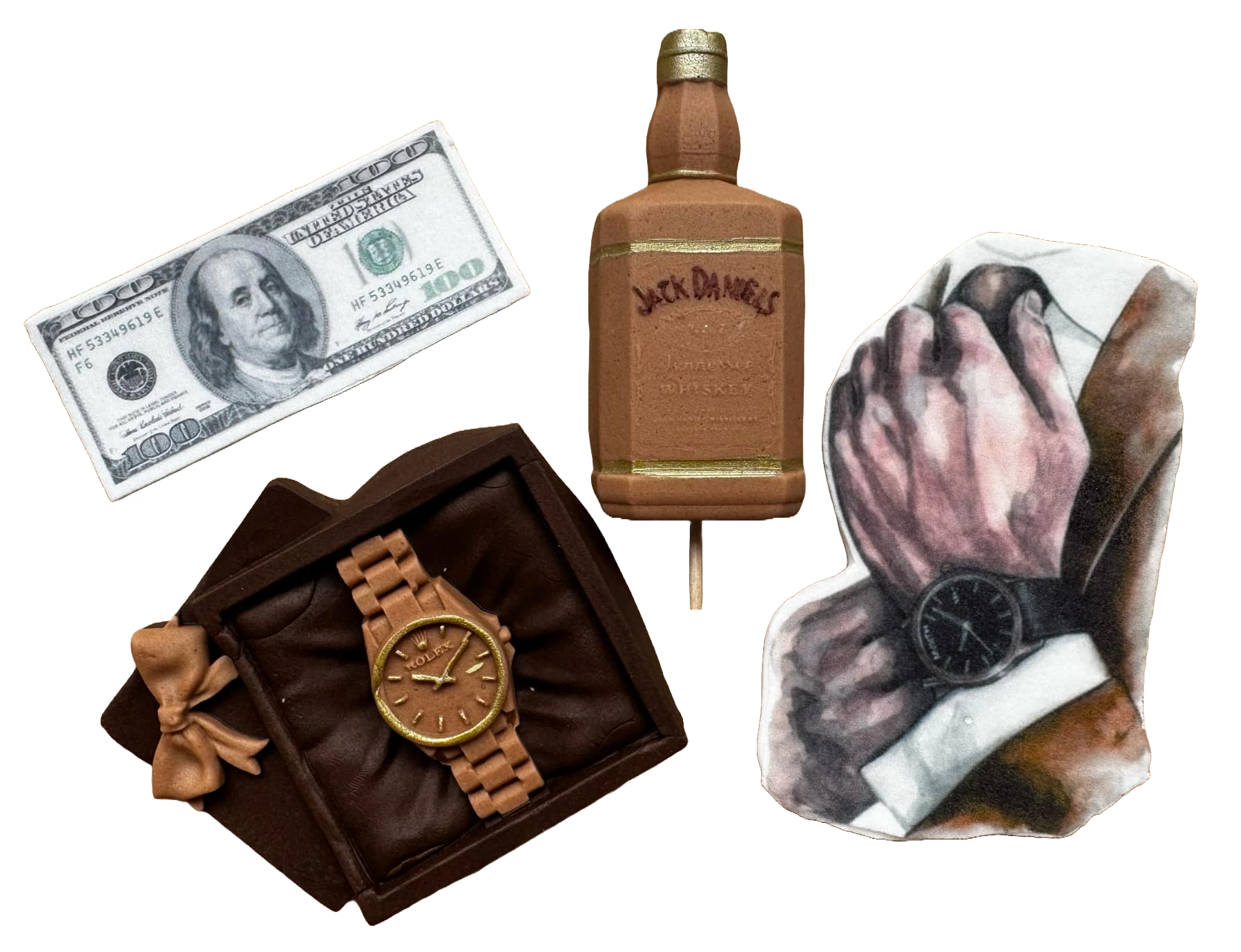 Set 4 decoratiuni din pasta de zahar Decoratiuni din Pasta de Zahar Nati Shop