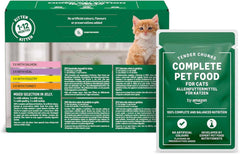 Hrană umedă pentru pisici tinere de la Amazon, selecție mixtă în jeleu, 1,2 kg (12 pliculețe a câte 100 g)