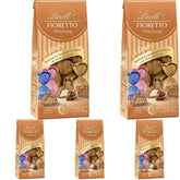Chocolate - Surtido FIORETTO Minis | 115 gramos | Aprox. 10 bombones de chocolate con leche en sabores mazapán, capuchino y turrón, contiene alcohol | Set de regalo de chocolate | Set de regalo de chocolate (paquete de 5)