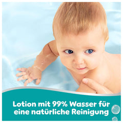 Pampers Toallitas para bebé con 99 % de agua, 12 paquetes de 60 toallitas cada uno = 720 toallitas para bebé, loción ligera con 99 % de agua