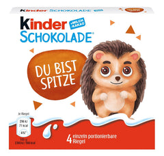 Chocolate Kinder (20 x 50 g) - Regalo de San Valentín para él y ella, dulces de Carnaval y Mardi Gras - Barras de chocolate con leche rellenas - 20 paquetes de 4 barras individuales cada uno