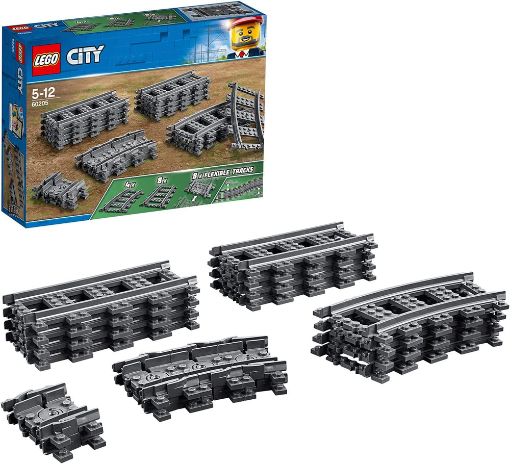 LEGO 60205 City Tracks Juego de Expansión de 20 Piezas para Niños Juego de Juguetes para Niños y Niñas Juegos de Construcción Besuche den LEGO-Store 26X72X19Cm Individual