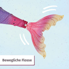 BABY Born Little Sister Mermaid 46 cm Muñeca sirena impermeable con pelo largo y aleta brillante móvil, incl. tiara y peine, 833681 Zapf Creation Dolls Naty Shop