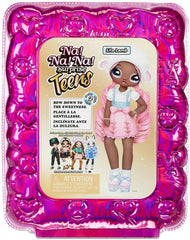 ¡N / A! ¡N / A! ¡N / A! SurpriseTeens Modepuppe - Sammlerpuppe - Stoffpuppe suave de 28 cm, inspirado en Ovejas - Con pelo rosa - Cordero Lila