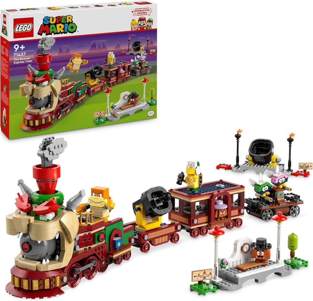LEGO Super Mario Express Tren Bowser Juego de aventuras para niños con Hammer Brother 2 Gumbas y 2 Parapunctures Regalo de Nintendo para niños y niñas Gamers 71437 Juegos de construcción Besuche den LEGO-Store Default Title