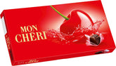 Ferrero Mon Chéri - Chocolate crujiente, licor afrutado y una cereza aromática - Regalo de chocolate de San Valentín para él y para ella - 1 paquete de 15 bombones individuales