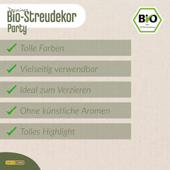 DECOCINO Sprinkles de zahăr vegan din dextroză de calitate organică, 60 grame Sprinkles Naty Shop