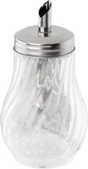 Dozator de zahăr FMprofessional 280 ml FLEURETTE, recipient de sticlă, recipient pentru dozare ușoară, recipient pentru diverse ocazii, recipient de înaltă calitate (culoare: argintiu), cantitate: 1 bucată