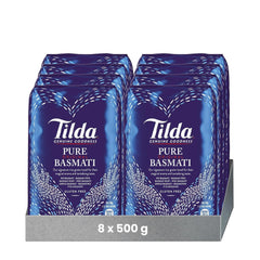 Arroz basmati puro original Tilda, paquete de 8 (8x500g)