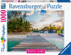 Ravensburger Puzzle Beautiful Islands 16912 - Insula Caraibe - puzzle jigsaw de 1000 de piese pentru adulți și copii de peste 14 ani Puzzle Naty Shop