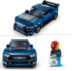 LEGO Speed Champions Ford Mustang Coche deportivo Dark Horse Minifiguras Coche de juguete para que los niños construyan, jueguen y expongan, regalo para niños, niñas y fanáticos de los automóviles 9 años 76920 Juegos de construcción Besuche den LEGO-Store