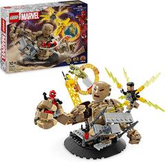 LEGO Marvel Spider-Man vs. Sandman: Showdown Juguete de superhéroe con figuras que incluyen un lagarto y un juego de rol eléctrico Juguete de construcción Regalo para niños y niñas entusiastas de la acción 76280 Juegos de construcción Besuche den LEGO-Store Single