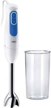 Braun Stabmixer MQ 3000 Smoothie+ - Multiquick 3 Pürierstab Mit Edelstahl Mixfuß, 700 Watt, Inkl 600 Ml Mixbecher, Weiß/Blau Kitchen Naty Shop