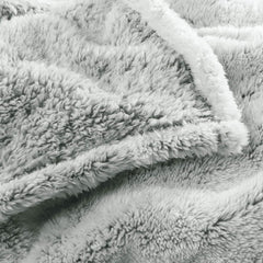 Aqua-Textil Manta de peluche mullida 150 x 200 cm Gris blanco Melange Felpa Manta para la televisión Colcha Sherpa Fleece Oeko-Tex Ottawa Camas y mantas Besuche den aqua-textil-Store
